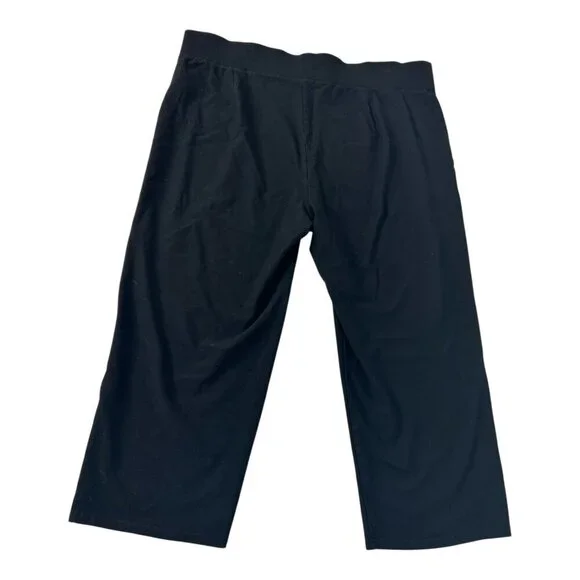 Eileen Fisher Stretch Crepe Straight Pant Women Size Large Black | Quiet Luxury - Picture 2 of 11